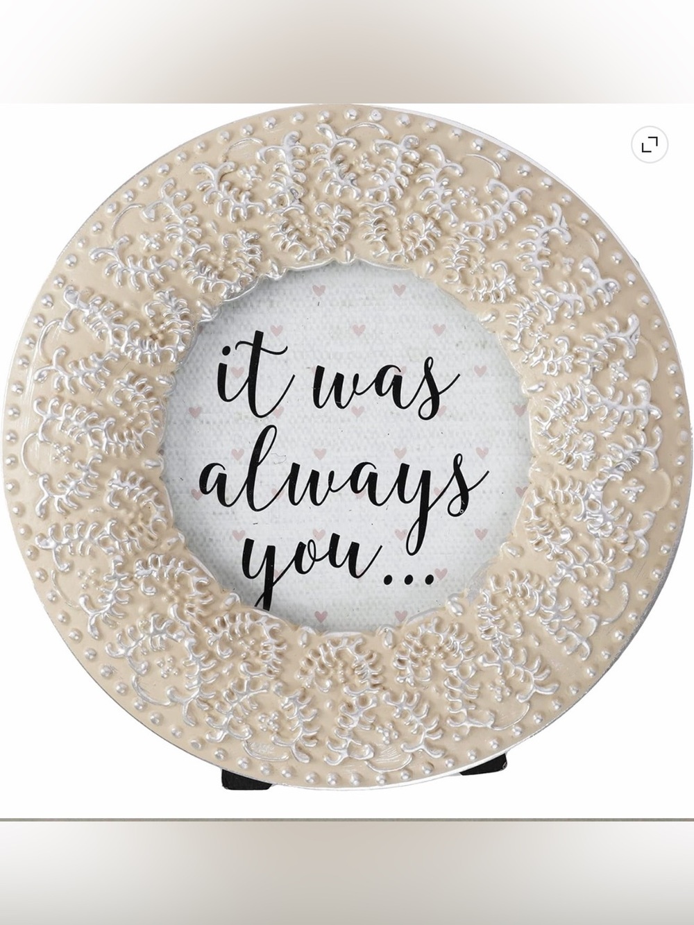 🌸LI’Shay 4x4 Silver Scalloped/Floral Design Photo Frame